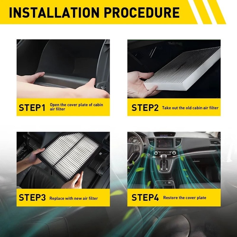 Premium Engine Cabin Air Filter Combo Set Vehicle Replacement Air Filters 10