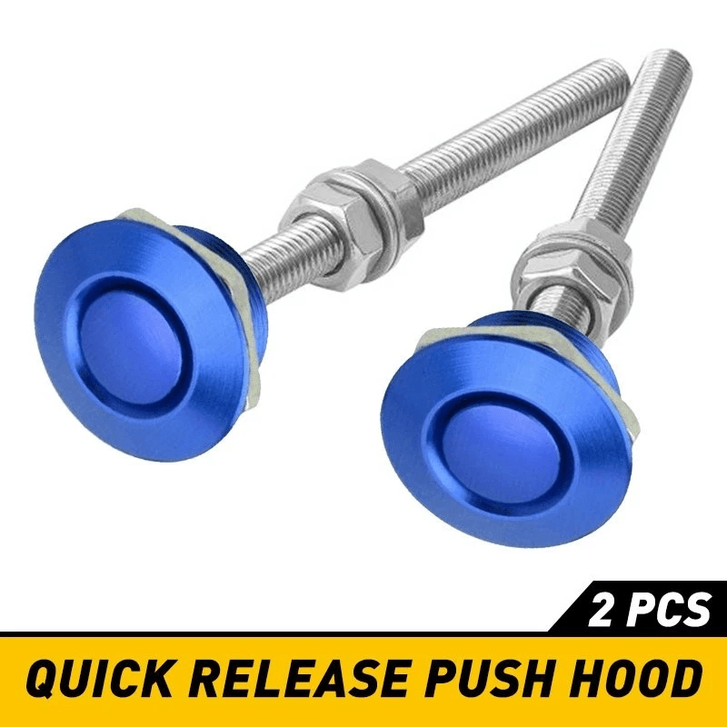 Quick Hood Bonnet Release Universal Push Button Pins Lock Clips Bumper Latch E 8