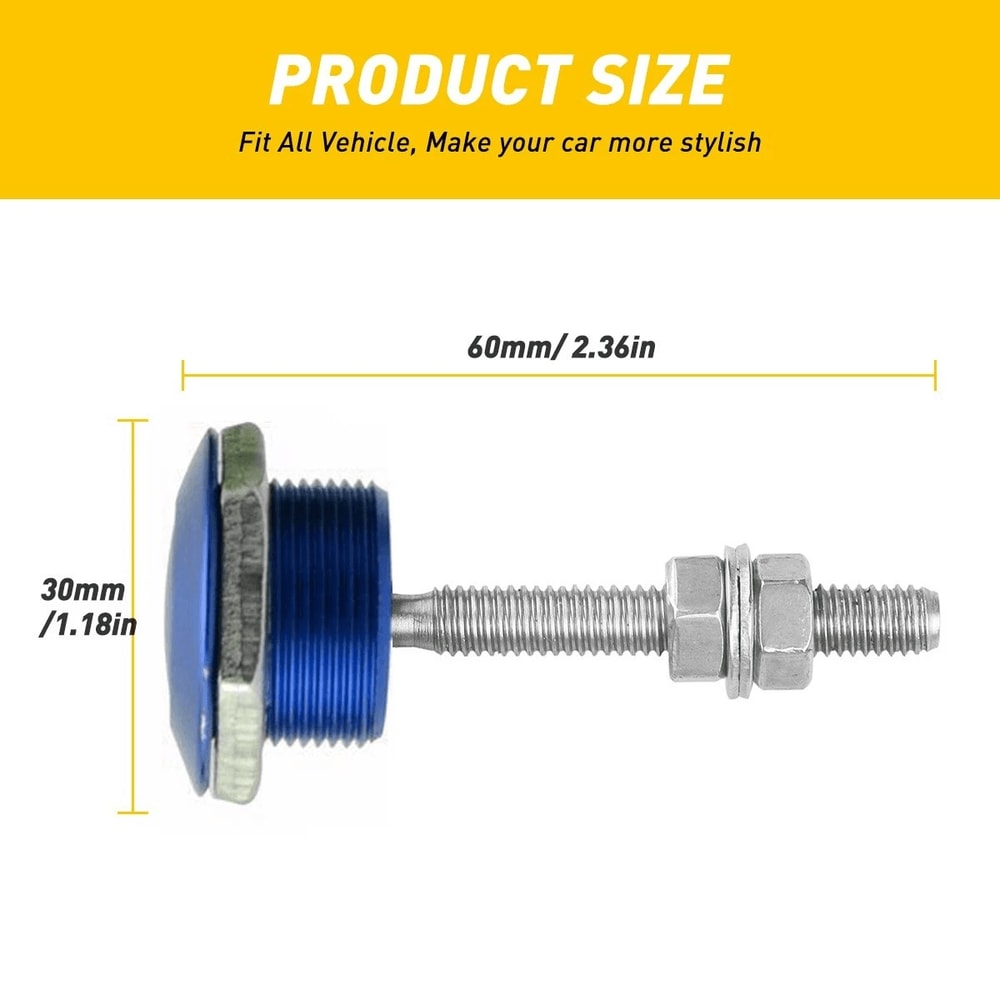 Quick Hood Bonnet Release Universal Push Button Pins Lock Clips Bumper Latch E 3