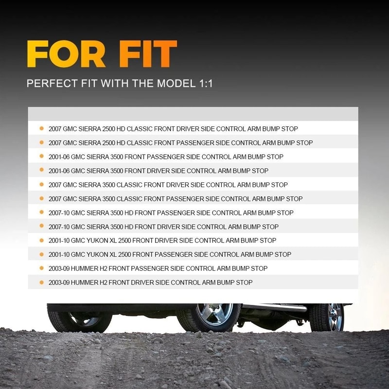 Front Suspension Pair Bump Stop Vehicle Shock Cushion AntiCracking Design 6