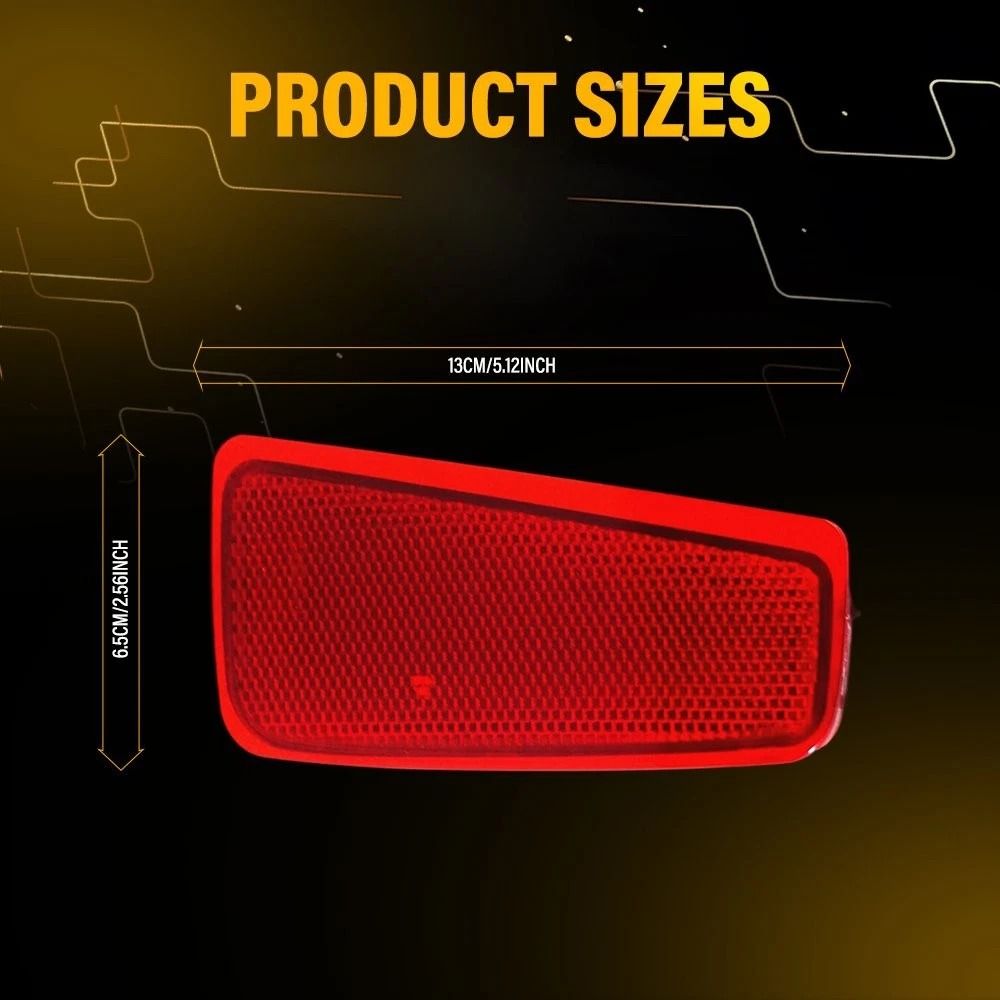 Rear Bumper Bar Reflector Kit Red Lens Light For Perfect Car Fit 3