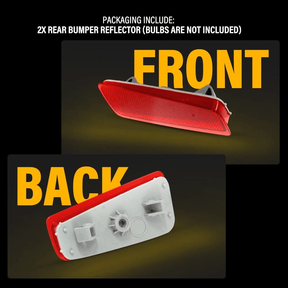 Rear Bumper Bar Reflector Kit Red Lens Light For Perfect Car Fit 4