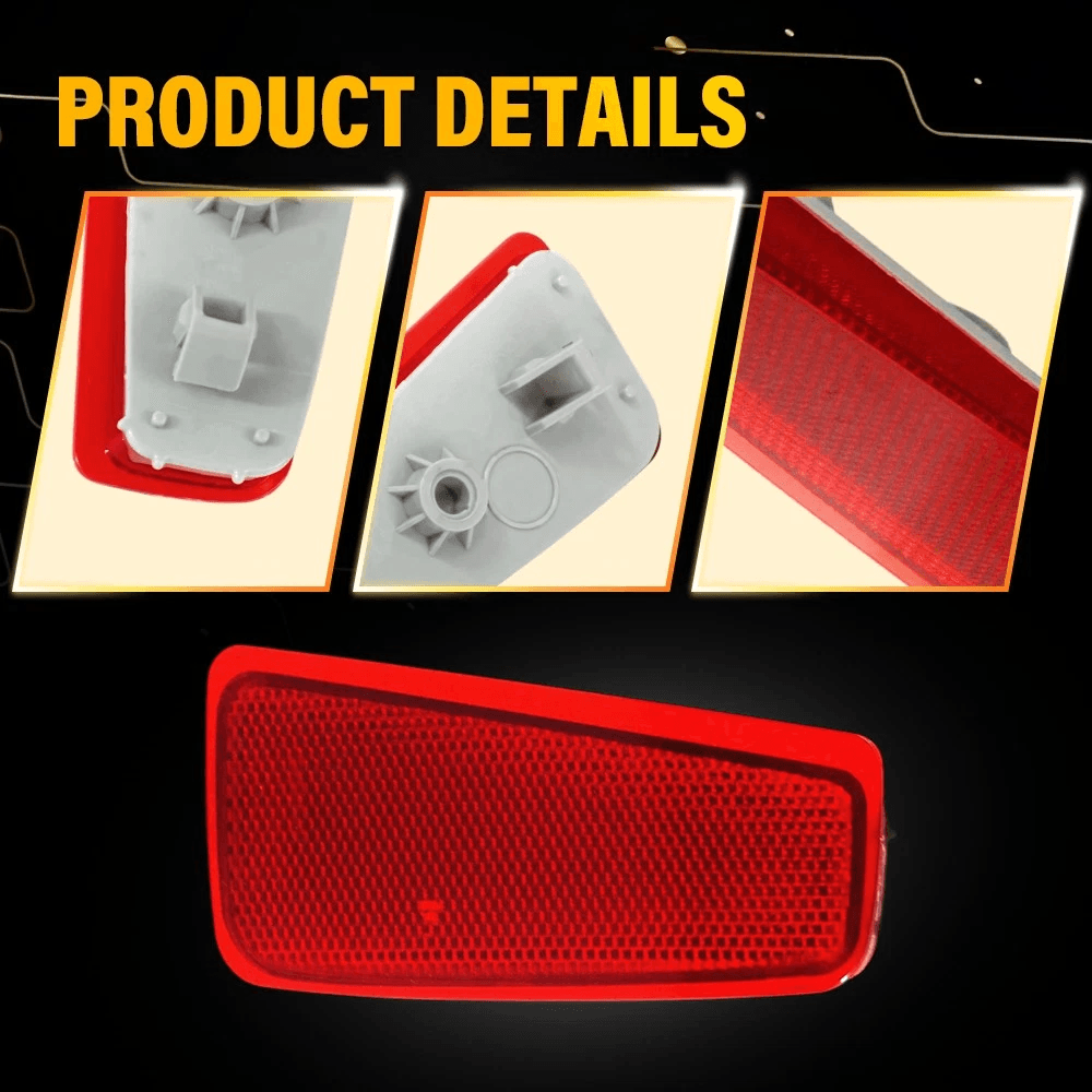 Rear Bumper Bar Reflector Kit Red Lens Light For Perfect Car Fit 5