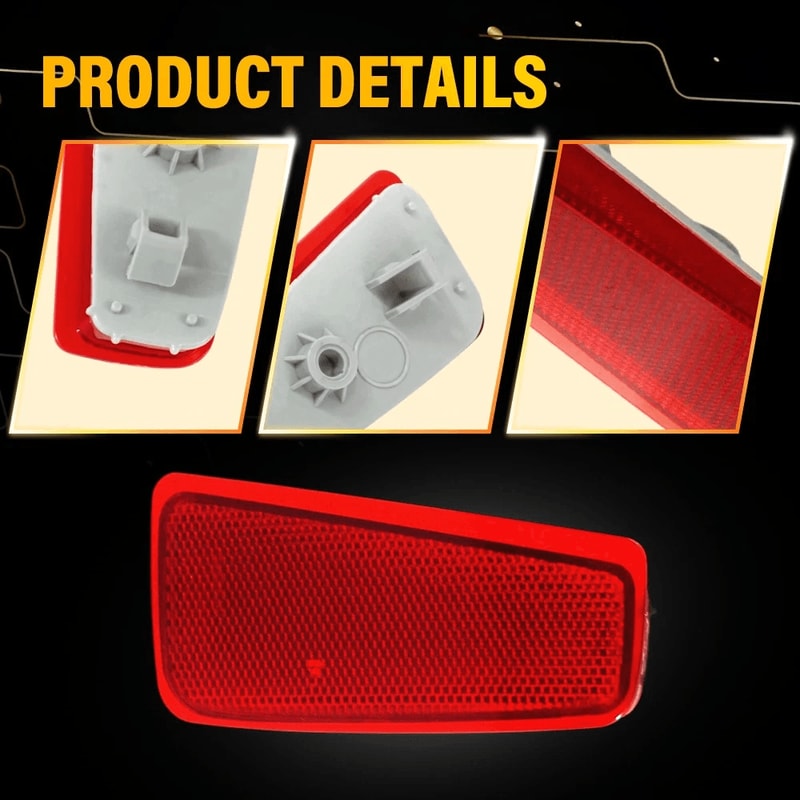 Rear Bumper Bar Reflector Kit Red Lens Light For Perfect Car Fit 5