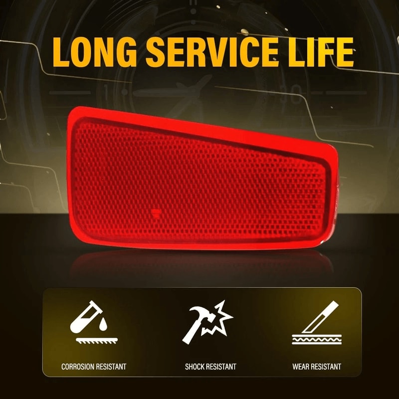 Rear Bumper Bar Reflector Kit Red Lens Light For Perfect Car Fit 8