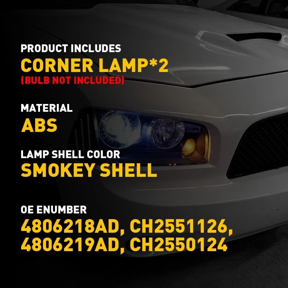 Smoked Lens Corner Signal Lights Housing Waterproof Parking Marker Light 7