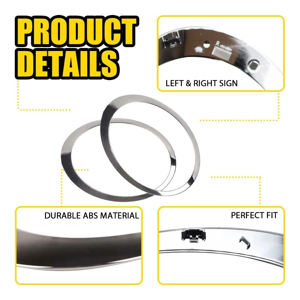 Durable Front Headlight Bezel Trim Perfect Fit For Your Vehicle 3