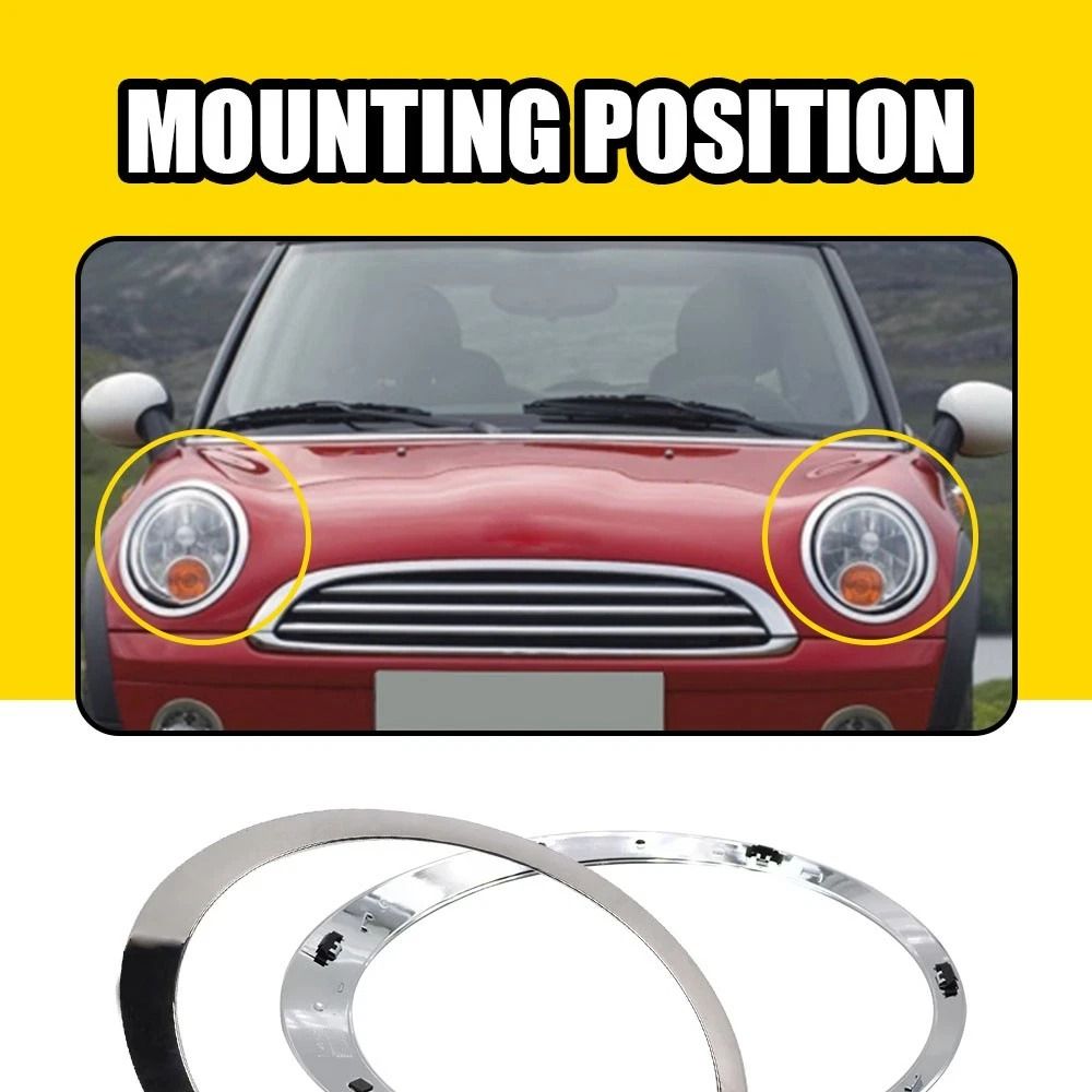 Durable Front Headlight Bezel Trim Perfect Fit For Your Vehicle 4