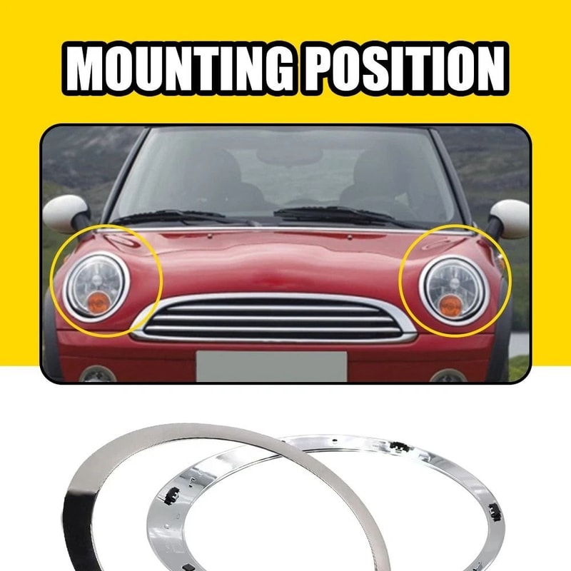 Durable Front Headlight Bezel Trim Perfect Fit For Your Vehicle 4