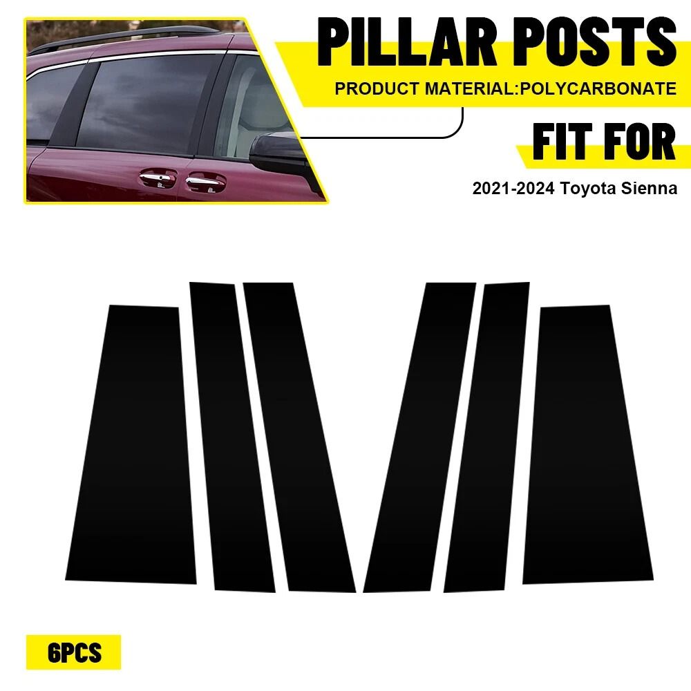 Gloss Black Door Window Trim Cover Pillar Posts 9