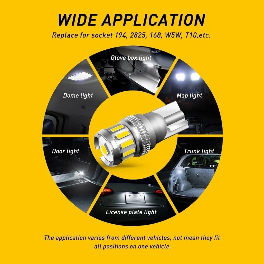 Super Bright White LED License Plate Light Bulbs 5