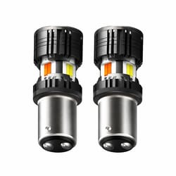switchback led front turn signal bulbs parking drl light white amber