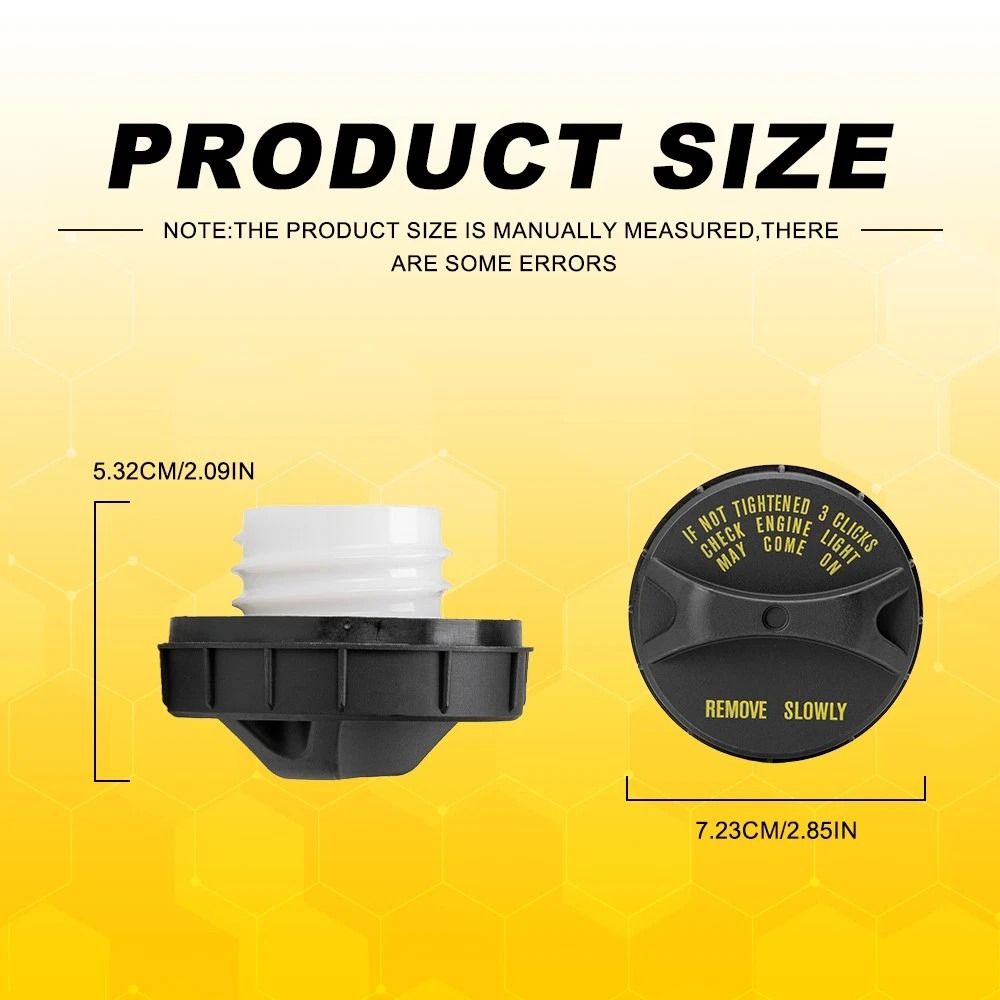 Fuel Cap Gas Sealing Replacement Durable ABS Plastic Filler Cap For Cars 3