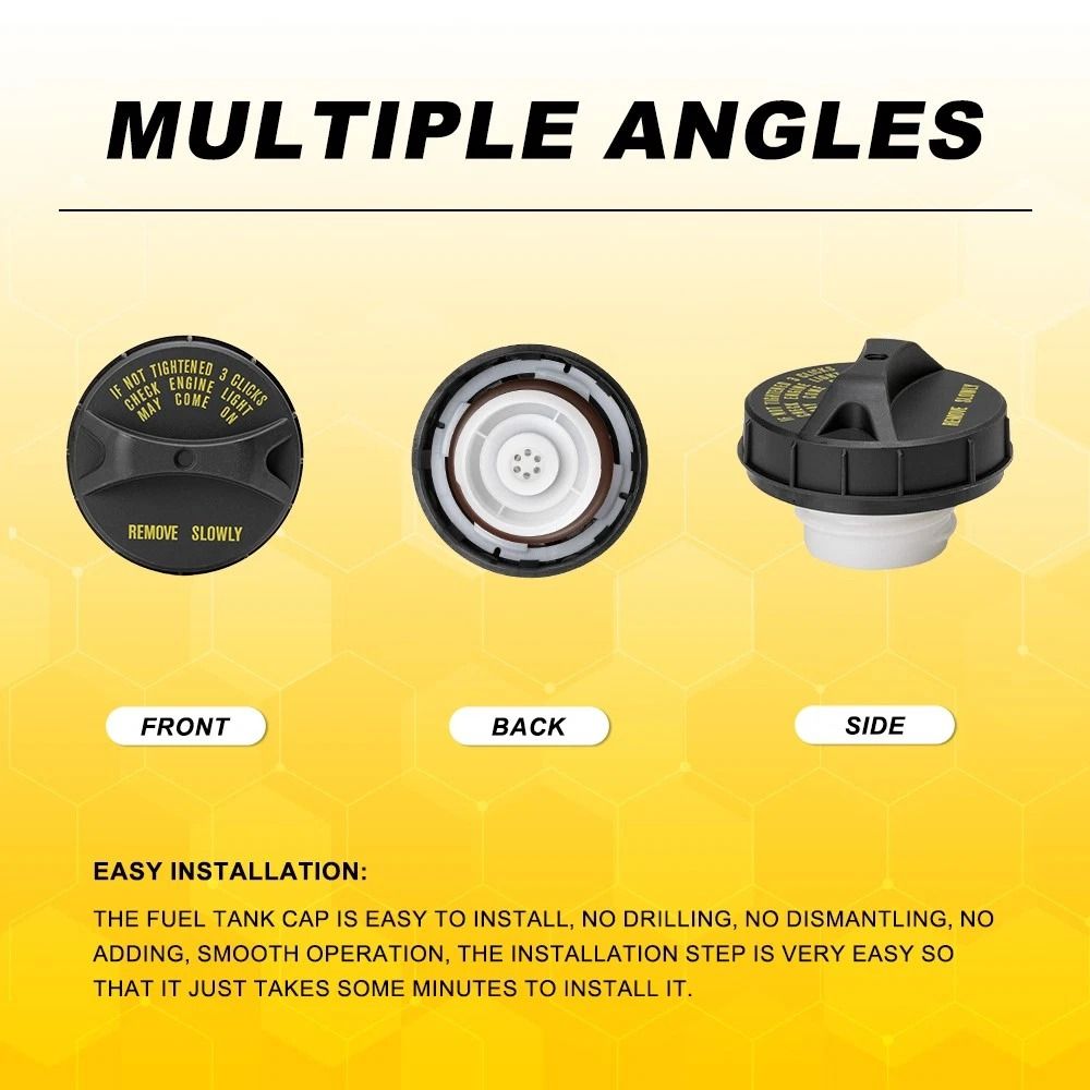 Fuel Cap Gas Sealing Replacement Durable ABS Plastic Filler Cap For Cars 4