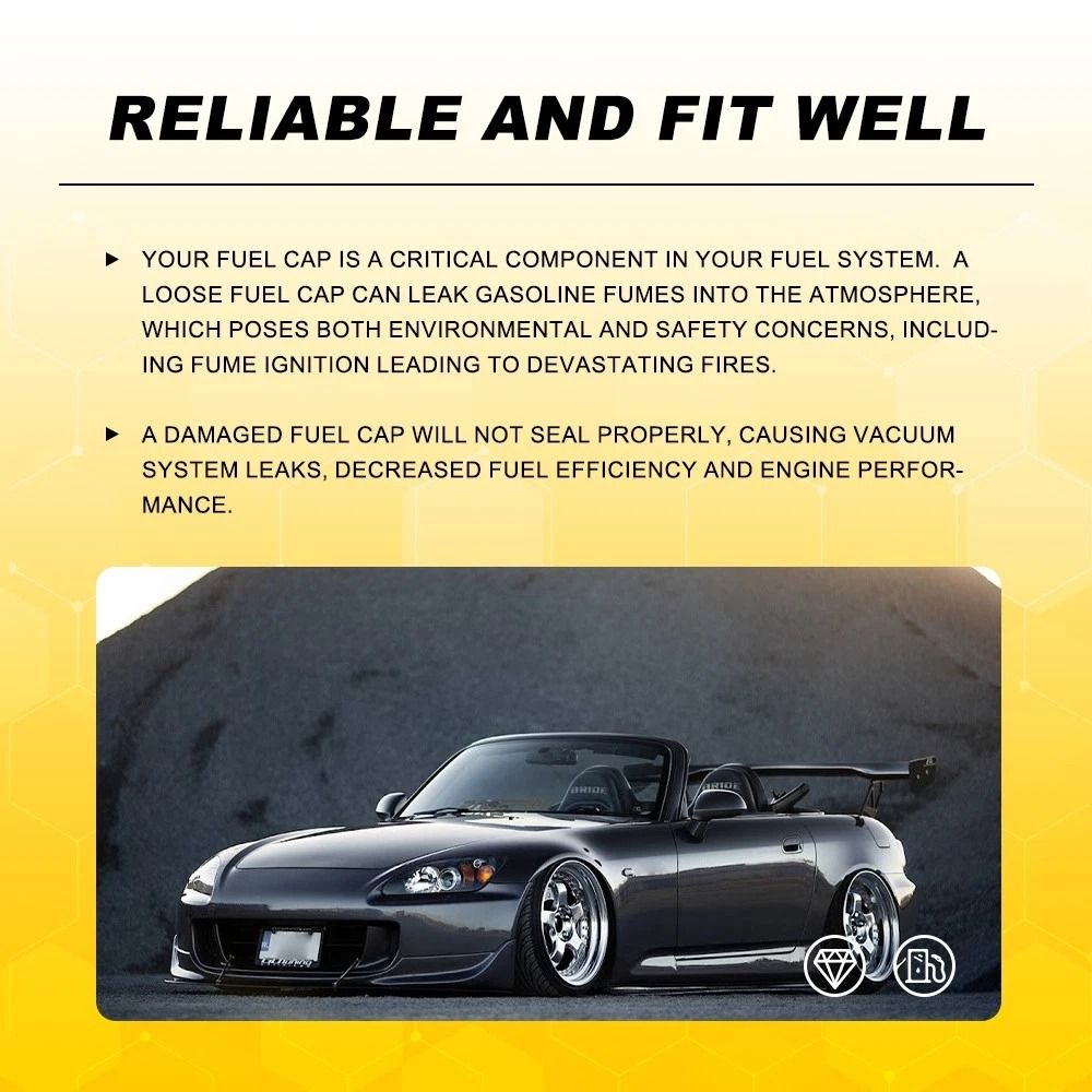Fuel Cap Gas Sealing Replacement Durable ABS Plastic Filler Cap For Cars 7
