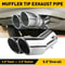 Chrome Stainless Steel Muffler Pipe Universal Car Exhaust Tail Pipe 1