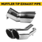 Chrome Stainless Steel Muffler Pipe Universal Car Exhaust Tail Pipe 9