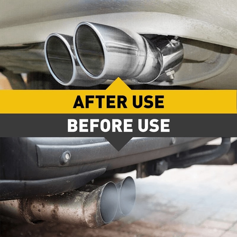 Chrome Stainless Steel Muffler Pipe Universal Car Exhaust Tail Pipe 7