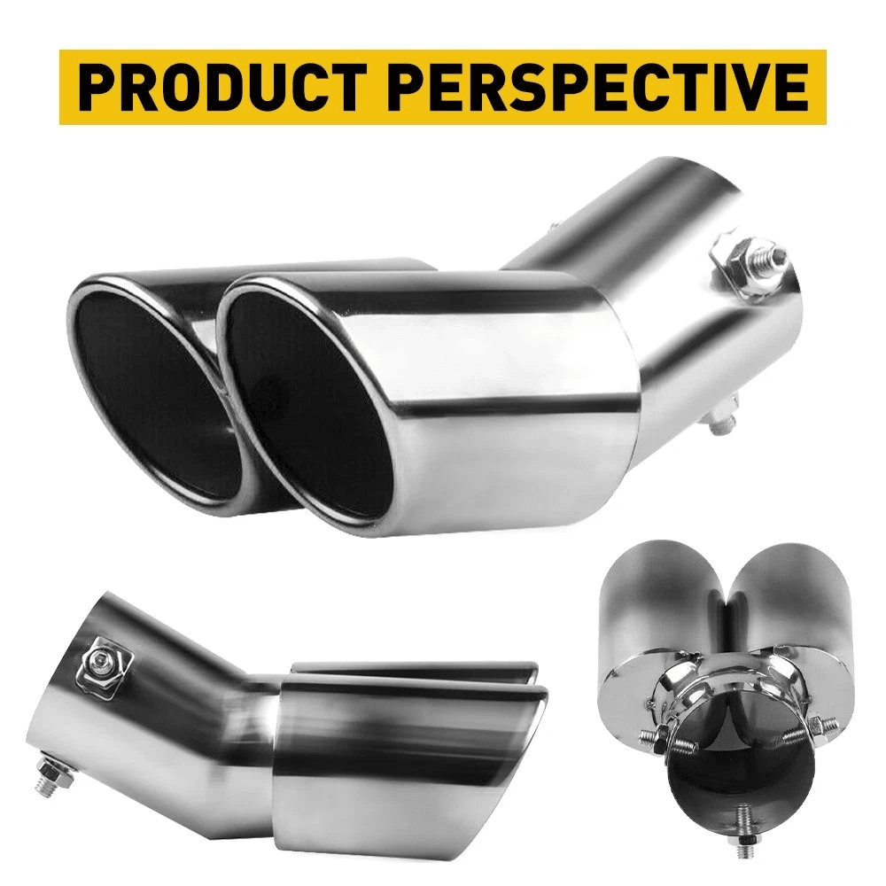 Chrome Stainless Steel Muffler Pipe Universal Car Exhaust Tail Pipe 8