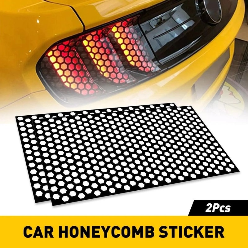 Rear Tail Light Sticker Universal Honeycomb Taillight Lamp Cover Decal For Cars 10