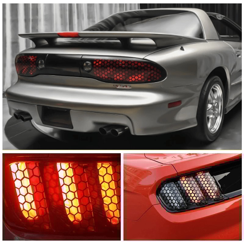 Rear Tail Light Sticker Universal Honeycomb Taillight Lamp Cover Decal For Cars 9