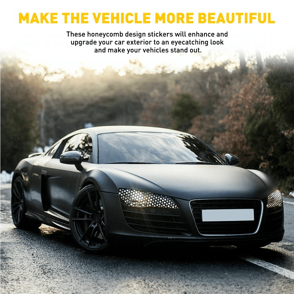 Rear Tail Light Sticker Universal Honeycomb Taillight Lamp Cover Decal For Cars 6