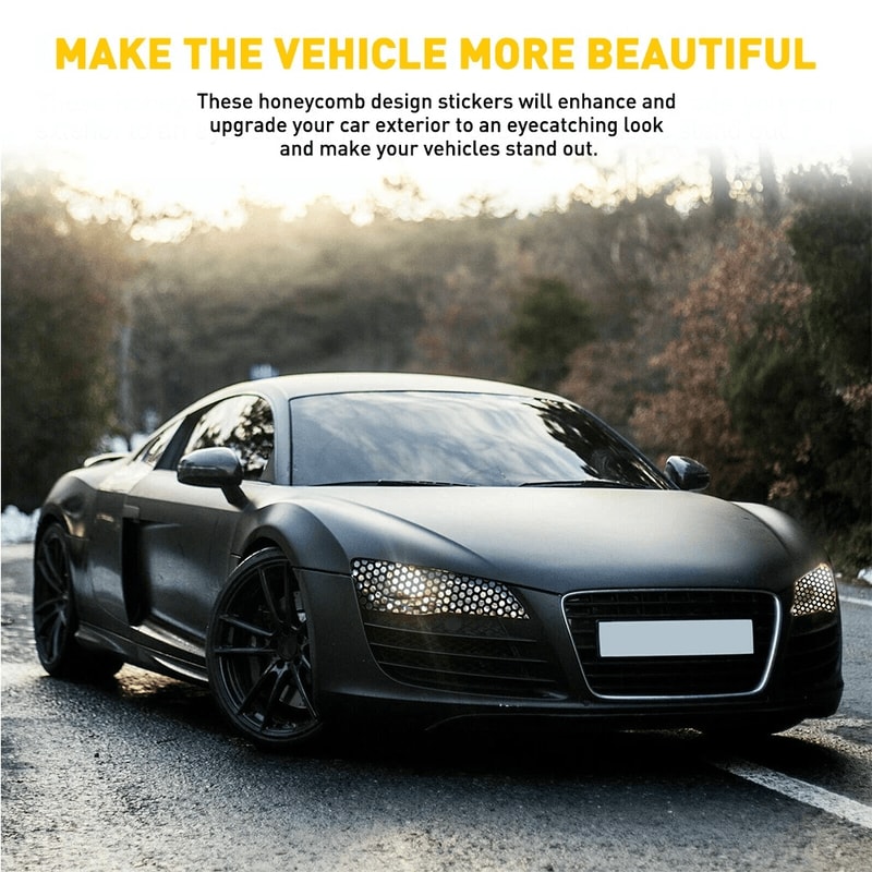 Rear Tail Light Sticker Universal Honeycomb Taillight Lamp Cover Decal For Cars 6