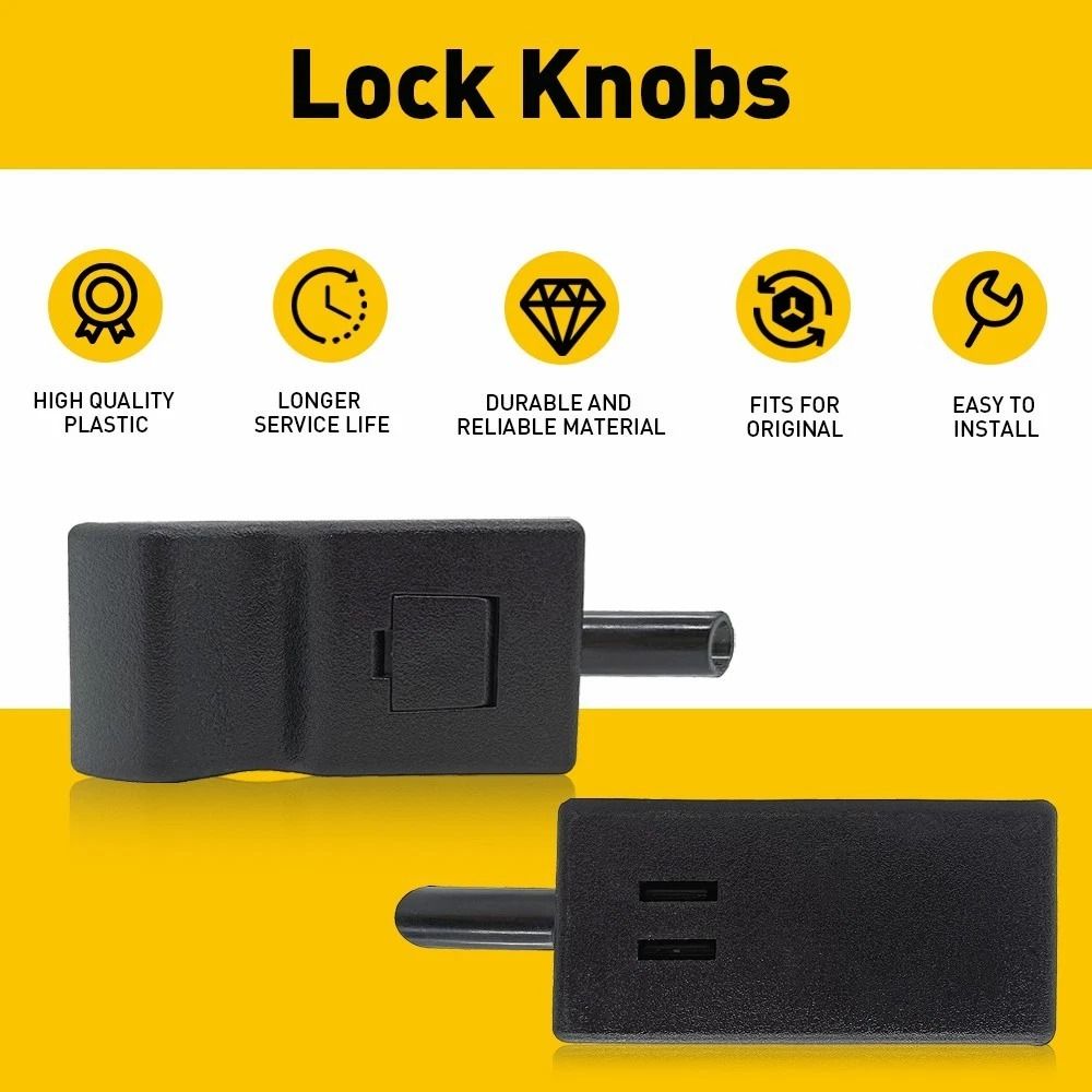 Ebony Black Door Lock Knobs For Chevrolet Avalanche FrontRear Fit 5