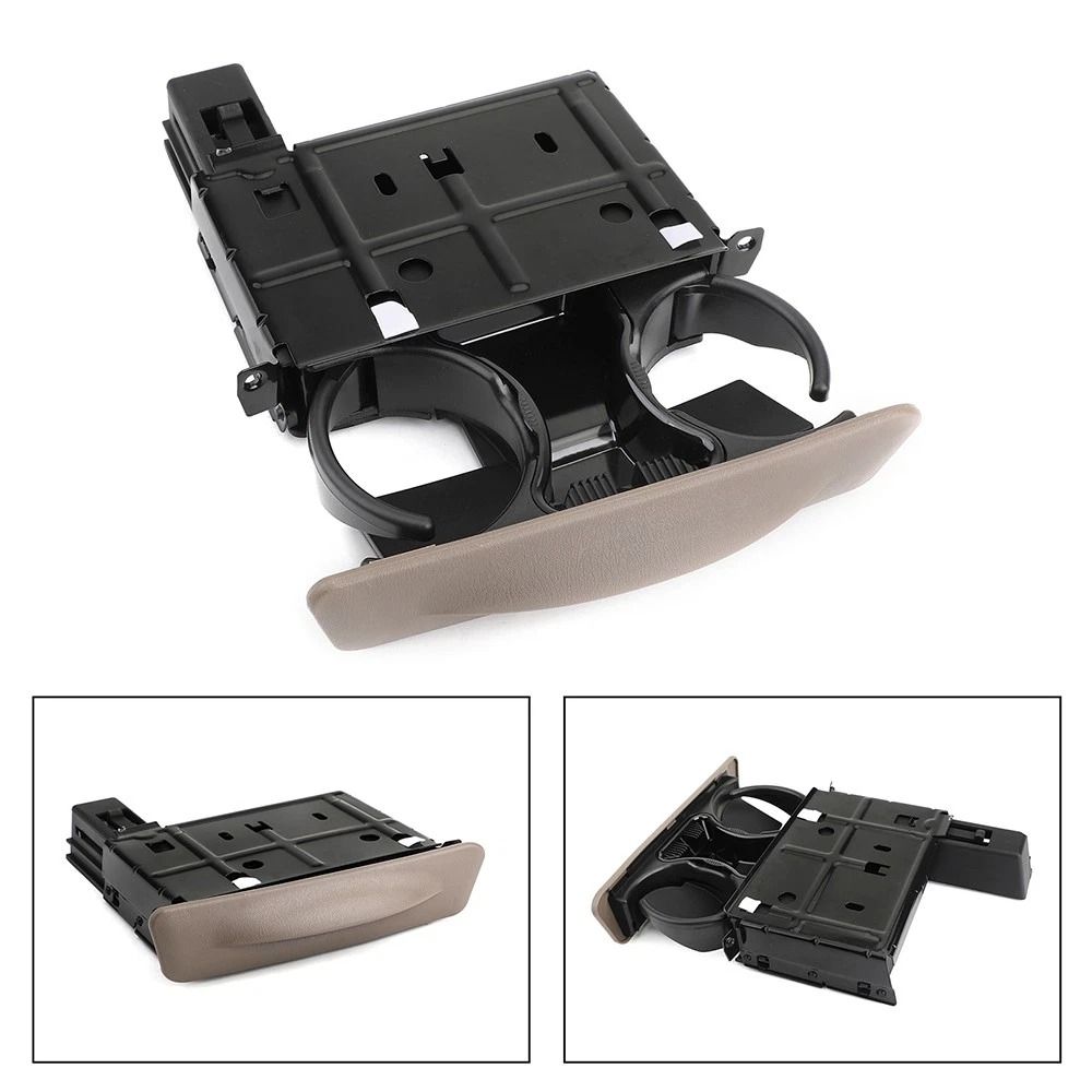 Durable Tan Center Console Cup Holder SpaceSaving Design For Vehicles 3
