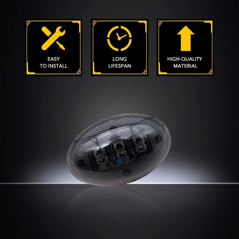 Dually Bed LED Light Kit Smoke LED Side Fender Marker Lights Amber And Red 6