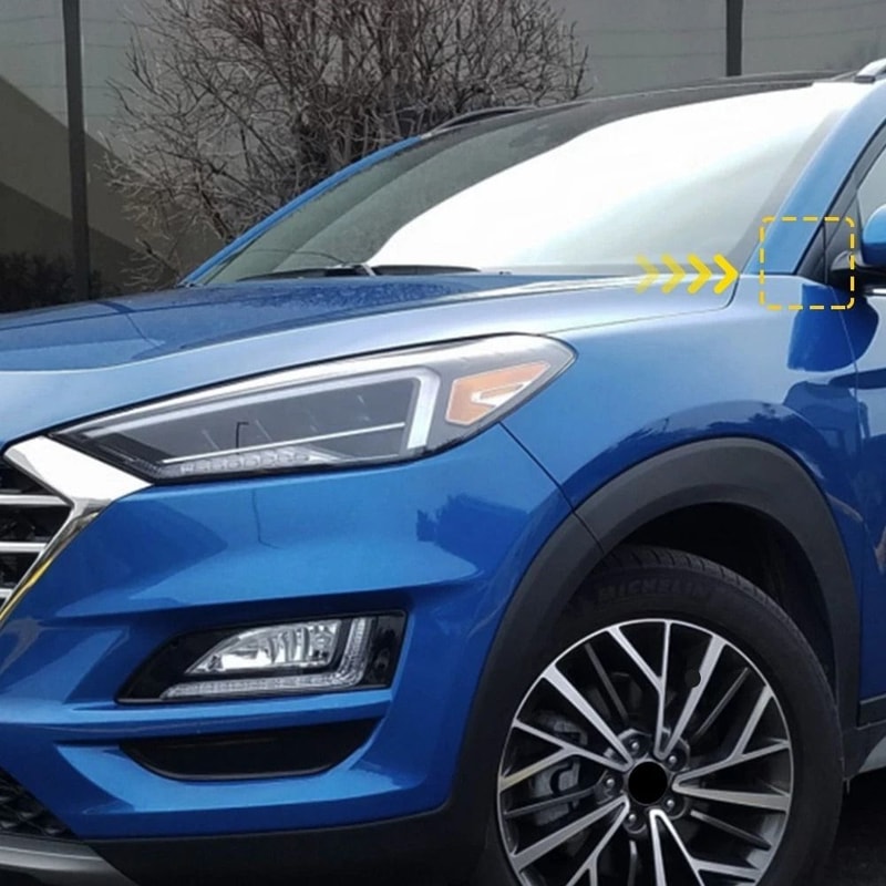 Tucson LH Side Pillar Trim Mirror Corner Molding Premium Quality Trim Upgrade 5