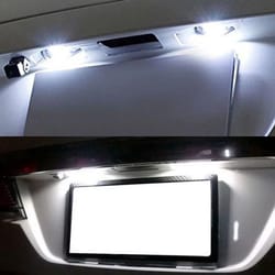 honda led license plate light lamp, white bulb upgrade