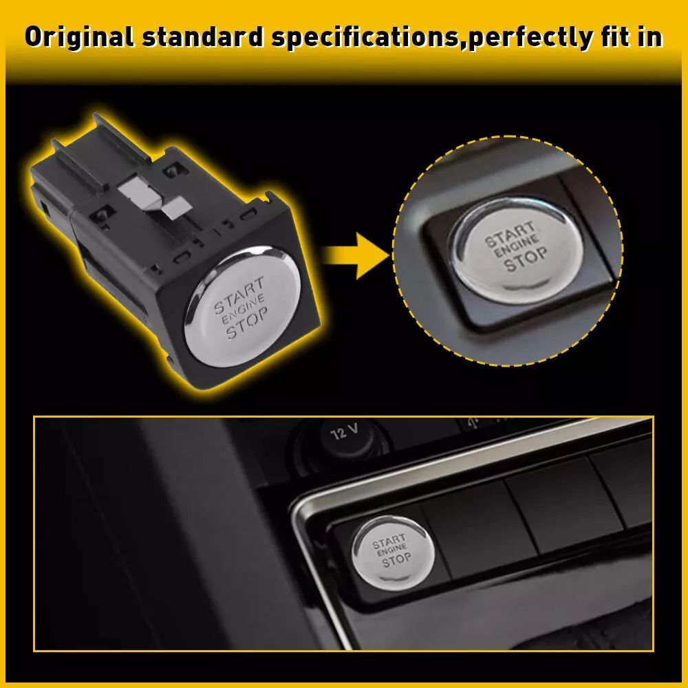 Volkswagen Jetta Start Stop Push Button New Car Engine Switch ABS Material Black Silver 4