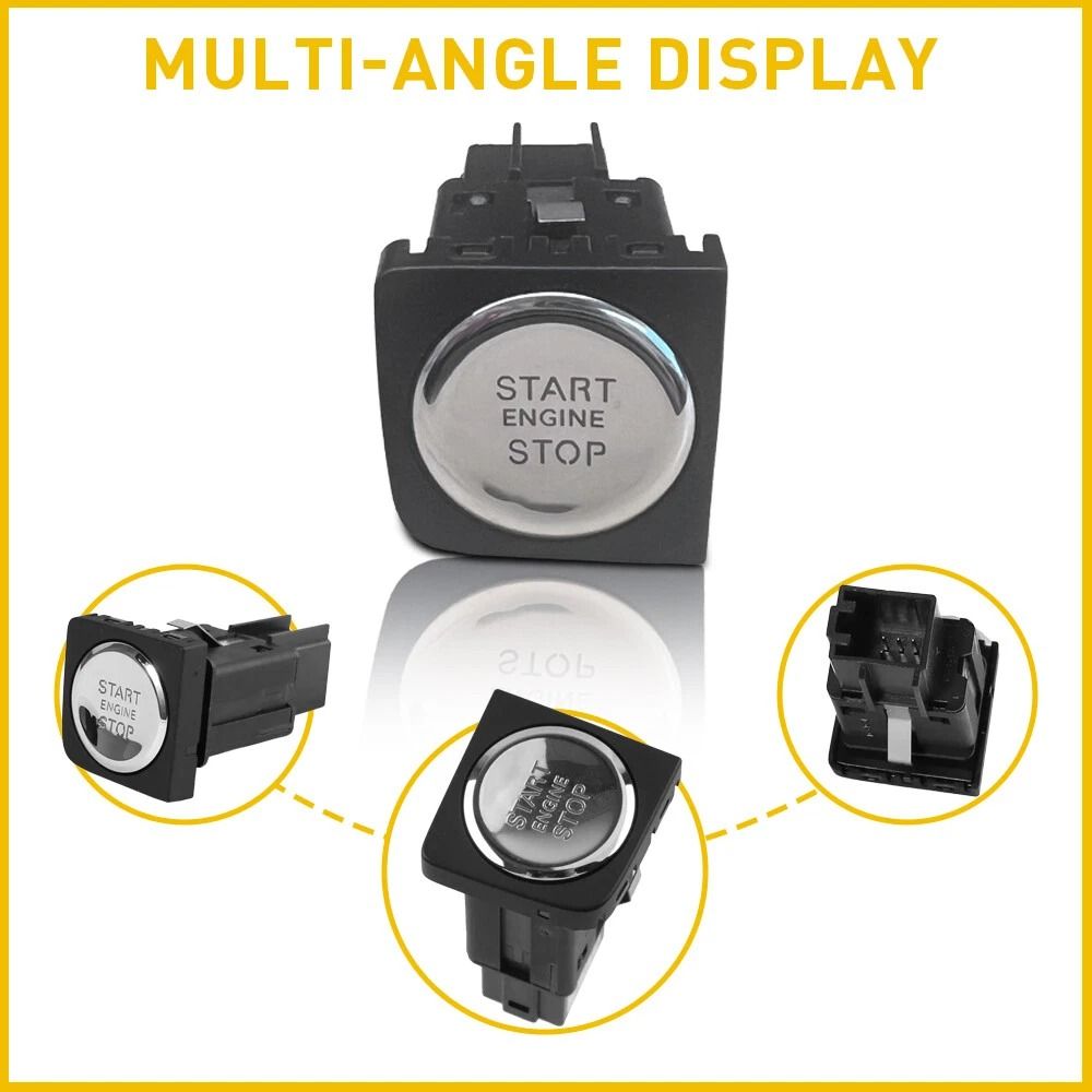 Volkswagen Jetta Start Stop Push Button New Car Engine Switch ABS Material Black Silver 6