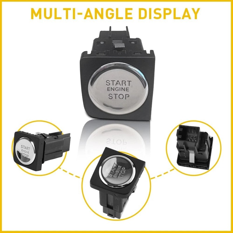 Volkswagen Jetta Start Stop Push Button New Car Engine Switch ABS Material Black Silver 6