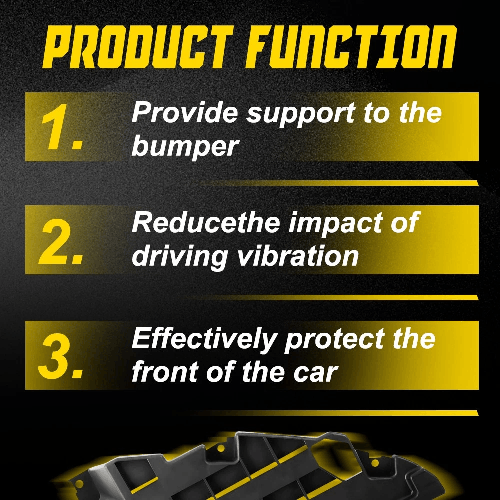 HighDurability Front Bumper Support Bracket Filler Protects Car Reduces Vibration Impact Excellent 3