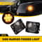 Smoked Lens LED Side Marker Amber Fender Lights Waterproof Energy Saving Durable Black ABS Housing 8