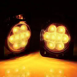 smoked lens led side marker, amber fender lights, waterproof, energy saving, durable black abs housing