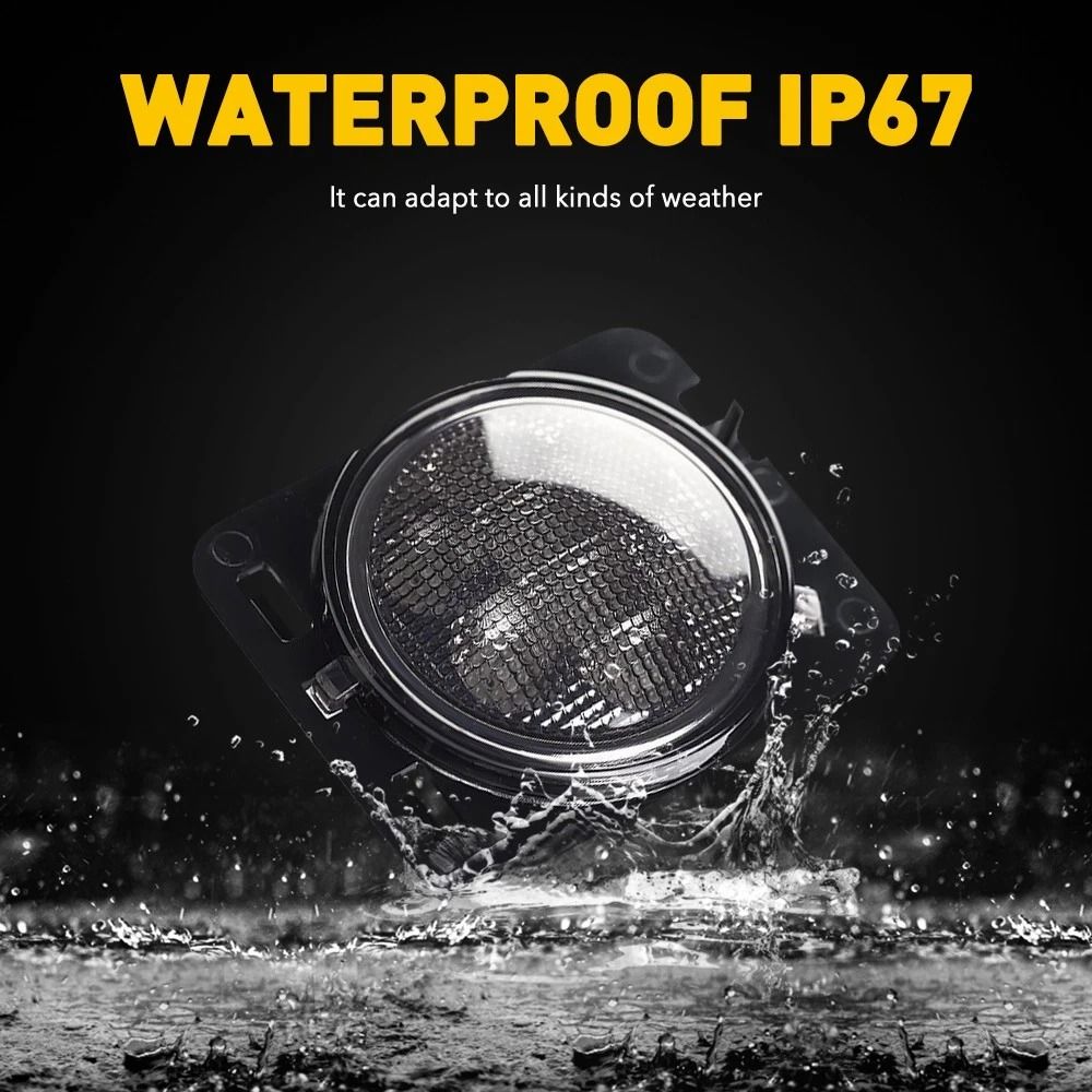 Smoked Lens LED Side Marker Amber Fender Lights Waterproof Energy Saving Durable Black ABS Housing 3