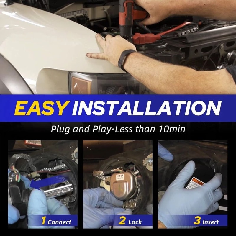 High Brightness HID Xenon Headlight Bulbs White Light Heat Resistant UV Protection PlugandPlay 2