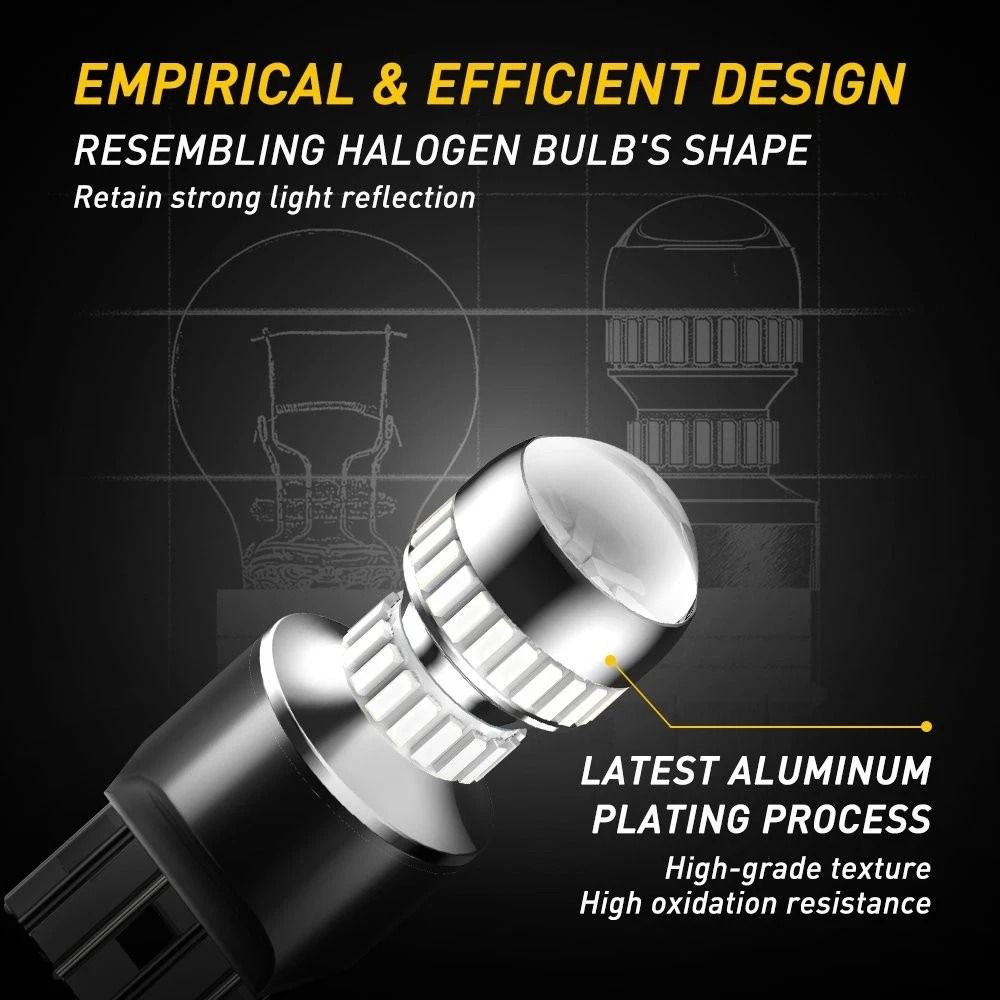 High Power LED Brake Lights Bulbs Red Wedge For Car Truck Waterproof Shockproof 2