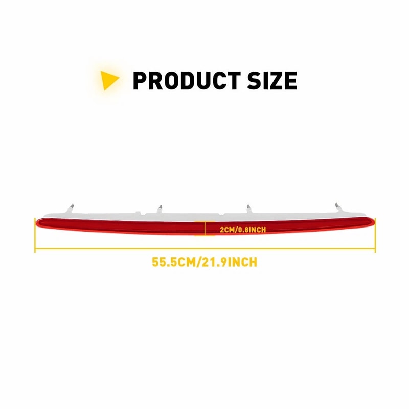 RED High Mount Stop 3rd Brake Light LED Tail Light Waterproof Car Brake Light Durable ABS Housing 5