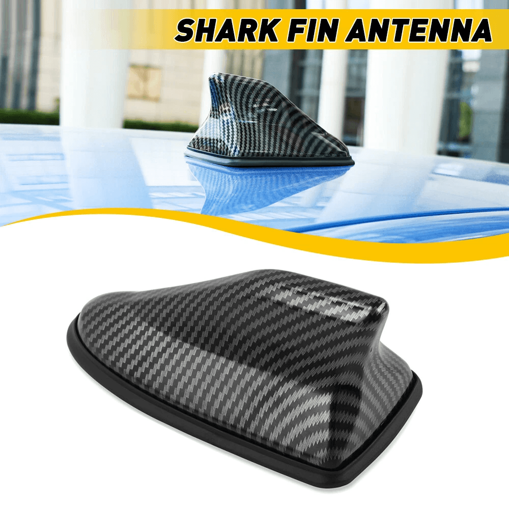Carbon Fiber Universal Shark Fin Antenna Radio FMAM Signal Boost Antena Radio For Cars Motorcycles 1