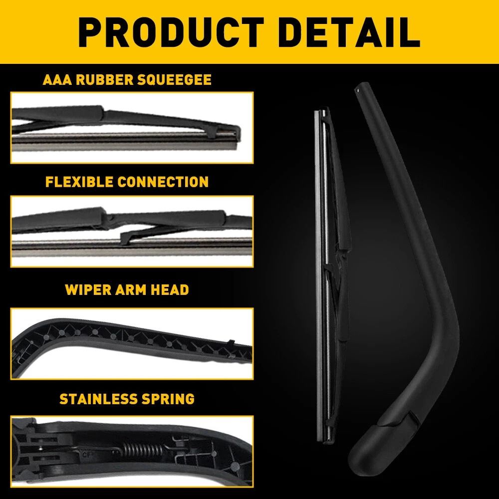 Rear Wiper Arm With Blade LongLasting HighPressure Spring Perfectly Fits Your Vehicle For Clear Rea 5