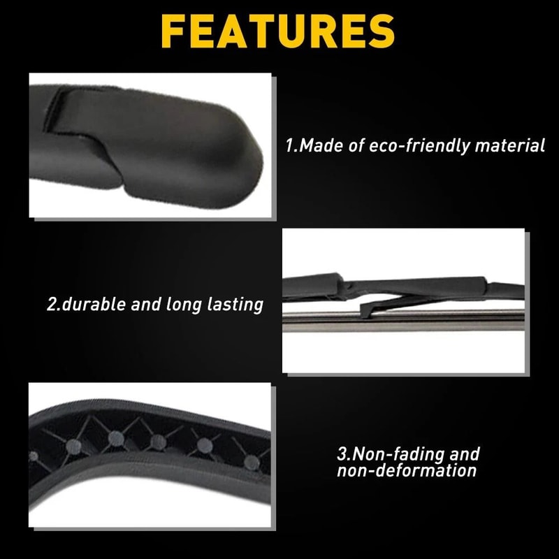 Rear Wiper Arm With Blade LongLasting HighPressure Spring Perfectly Fits Your Vehicle For Clear Rea 6