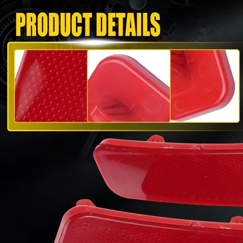 LH RH Rear Bumper Reflector Light Lamp Direct Replacement HighQuality ABS Sealed For Durability 5