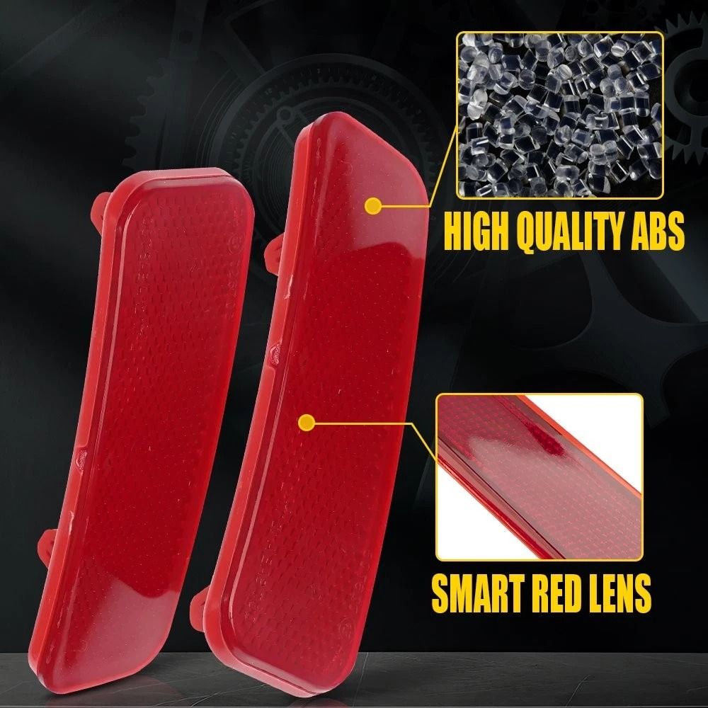 LH RH Rear Bumper Reflector Light Lamp Direct Replacement HighQuality ABS Sealed For Durability 7