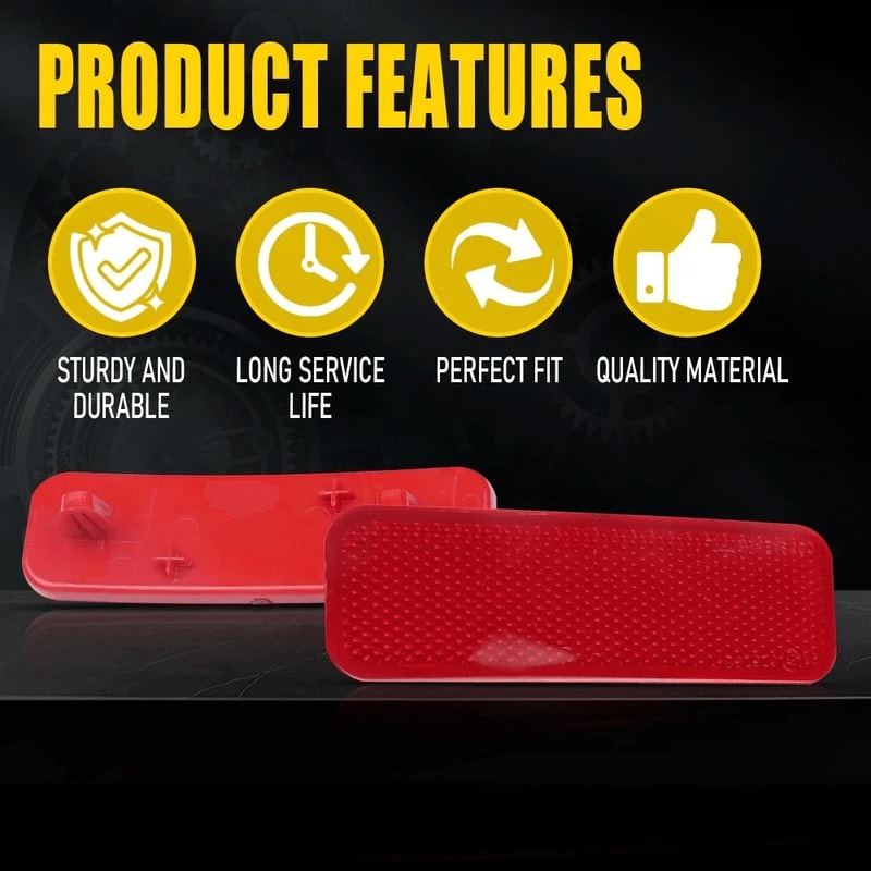 LH RH Rear Bumper Reflector Light Lamp Direct Replacement HighQuality ABS Sealed For Durability 8