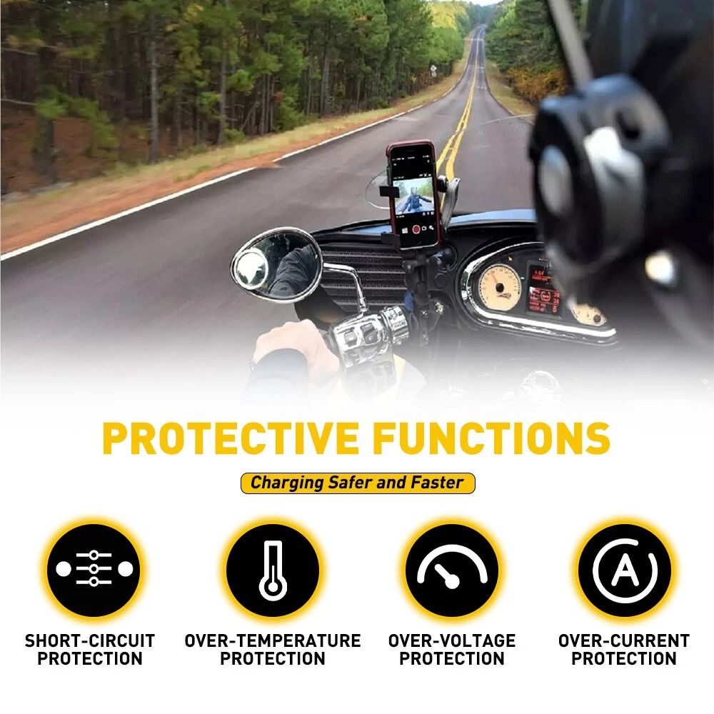 Waterproof SAE To USB Cable Adapter Motorcycle USB Charger With Power Switch LED Power Indication F 9