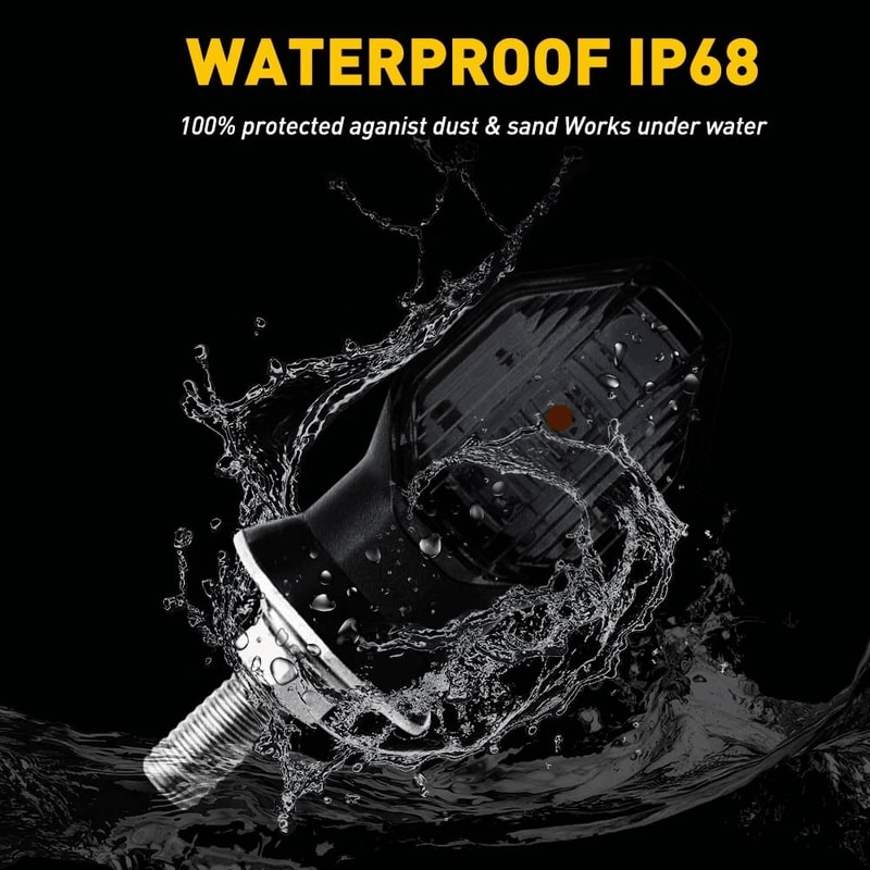 Waterproof Motorcycle Turn Indicator Amber LED Blinker Light High Brightness Universal Easy Install 9